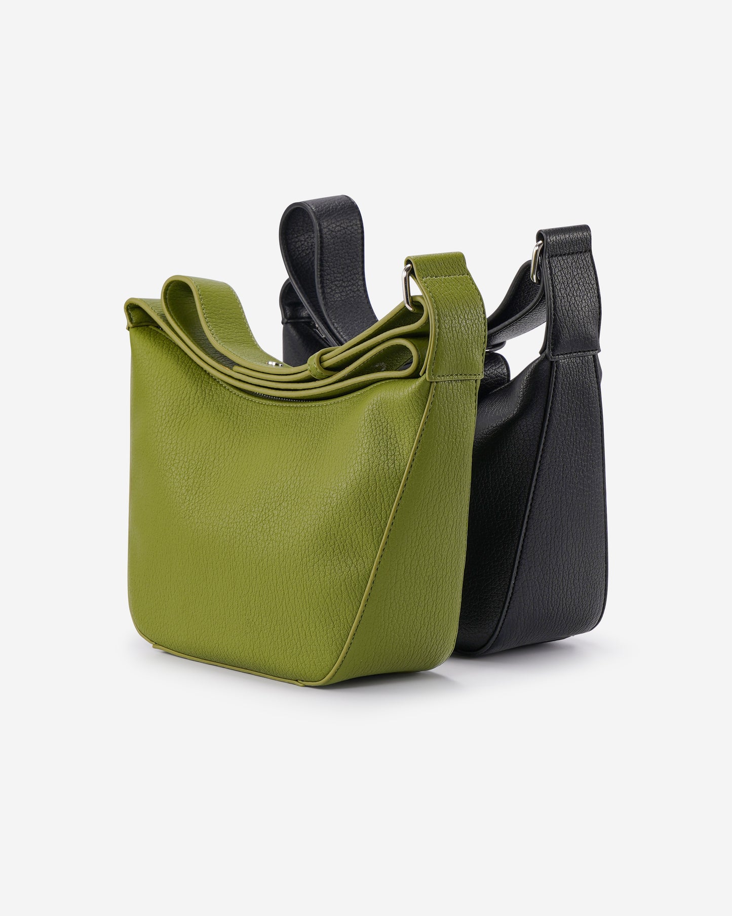 Dulcet Project Women's Retro Zipper Sholder Crossbody Bag-Green/Black