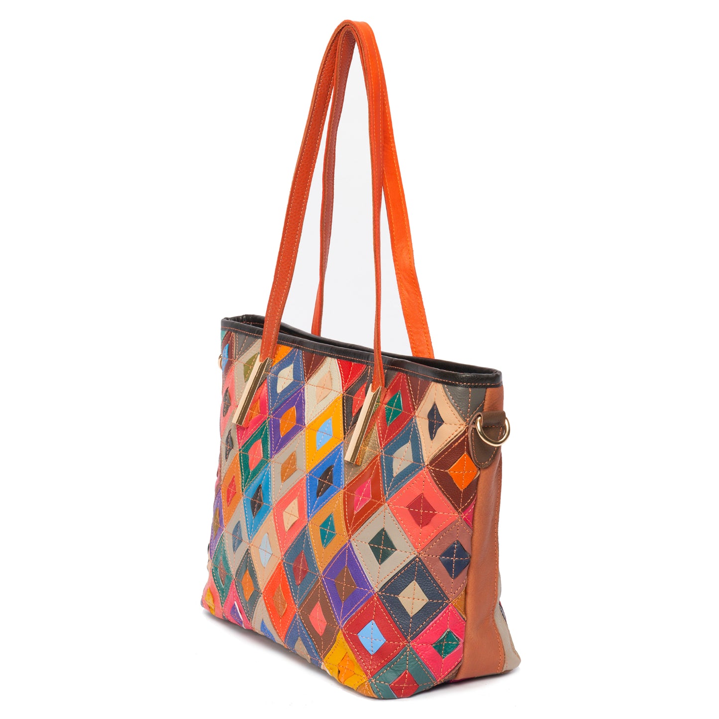 Women Large Tote bag Colorful Patchwork Boho Vintage Shoulder Bag