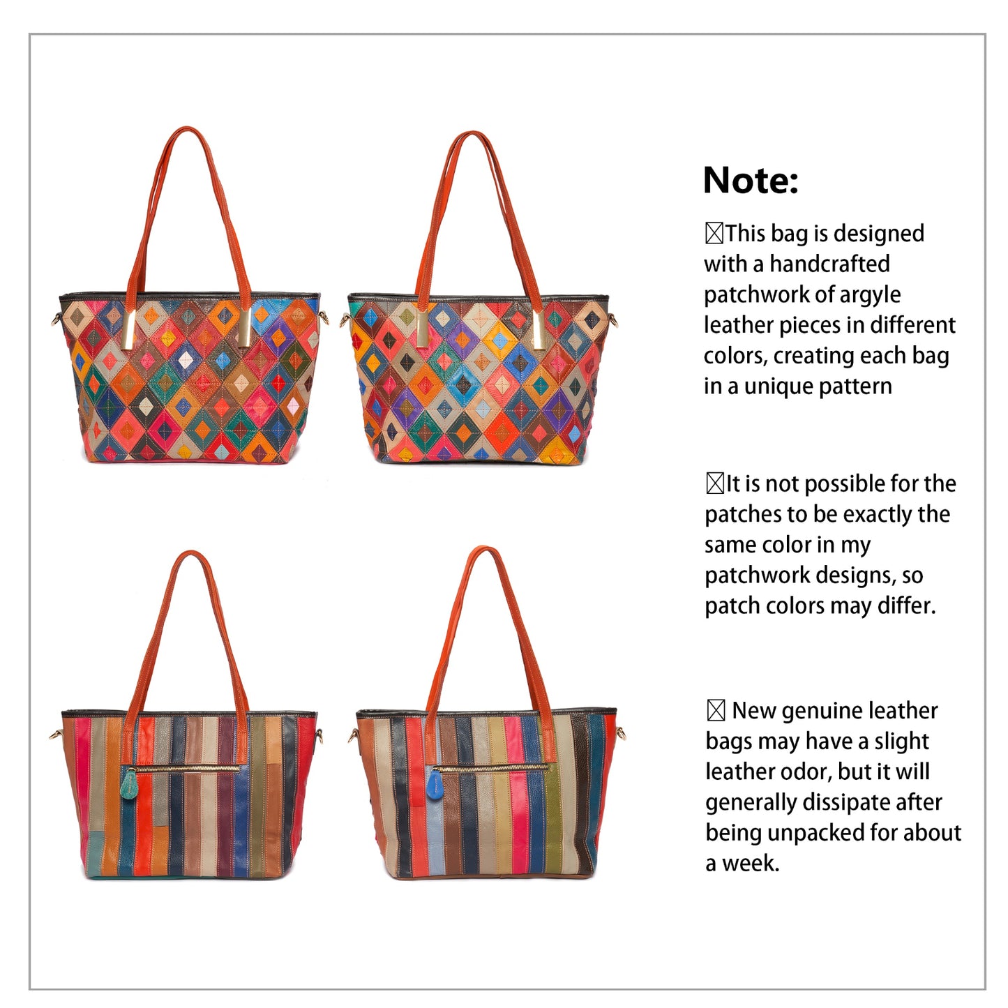 Women Large Tote bag Colorful Patchwork Boho Vintage Shoulder Bag