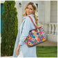 Women Large Tote bag Colorful Patchwork Boho Vintage Shoulder Bag