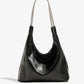 Dulcet Project Women's Soft Leather Chain Shoulder Bag-Black